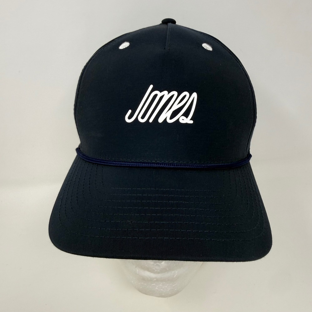Jones Sports Co Navy Blue Performance Rope Snapback Hat Perforated Men OSFM